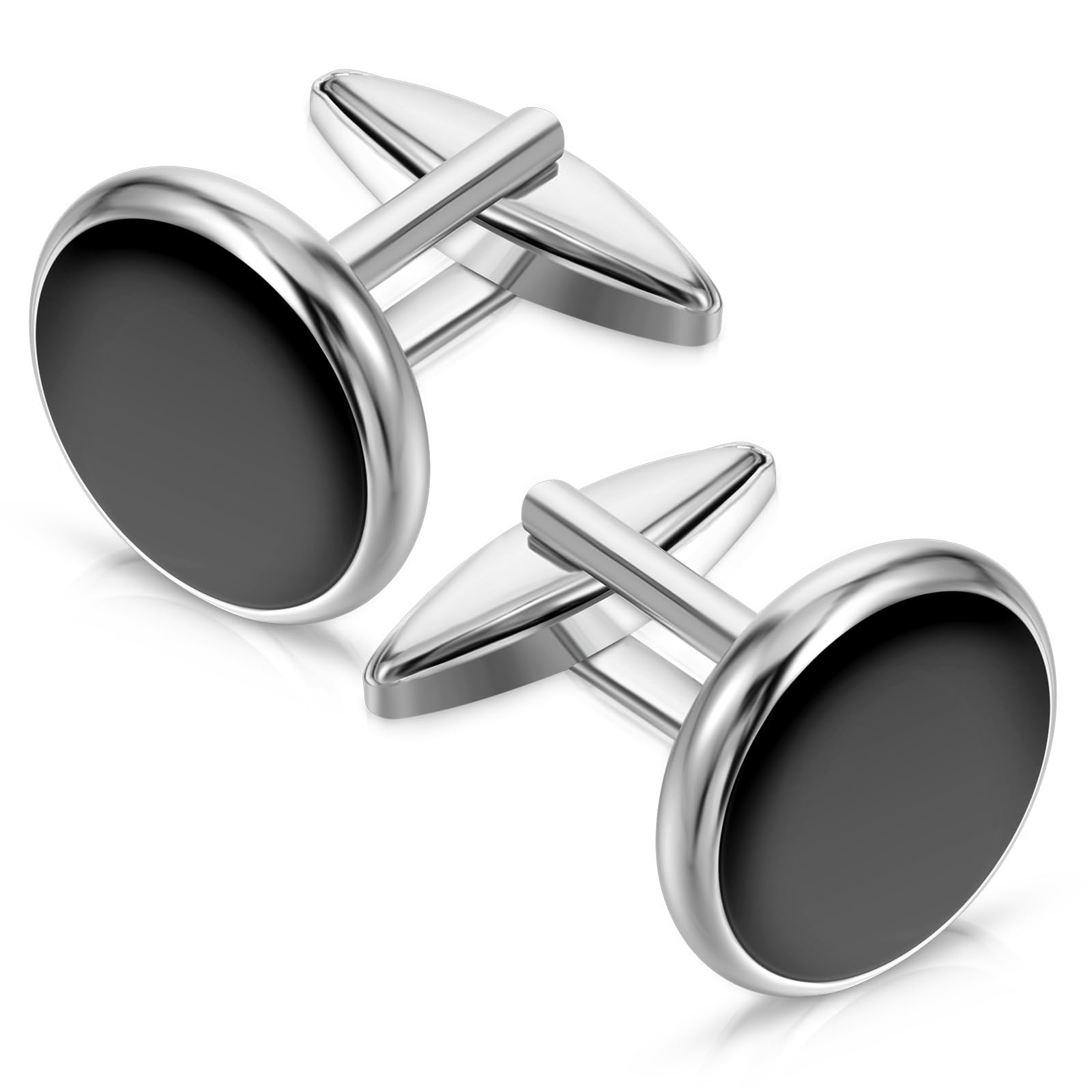 Mens Black Cufflinks For Men Cuff Links Groom Classic Shirt CuffLinks for Men Wedding Cuff Links for Father Husband Boyfriend