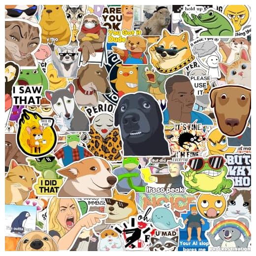 306pcs Funny Meme Vinyl Stickers Pack, Large Bulk Sticker for Laptop, Phone, Water Bottles, Computer. Vine Sticker Decal DIY Décor for Bumper Wall