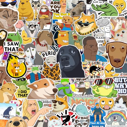 306pcs Funny Meme Vinyl Stickers Pack Large Bulk Sticker for Laptop Phone Water Bottles Computer Cars... Vine Sticker Decal DIY Dcor for Bumper Accesory