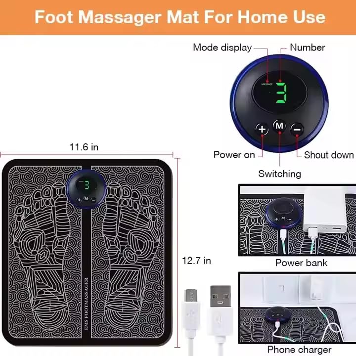 Caltexmart foot cargo-wireless EMS massage machine, rechargeable, portable, and foldable design. 8 mode, 19 intensity level for final pain-development. Caltexmart foot cargo-wireless EMS massage machine, rechargeable, portable, and foldable design. 8 mode, 19 intensity level for final pain-development.