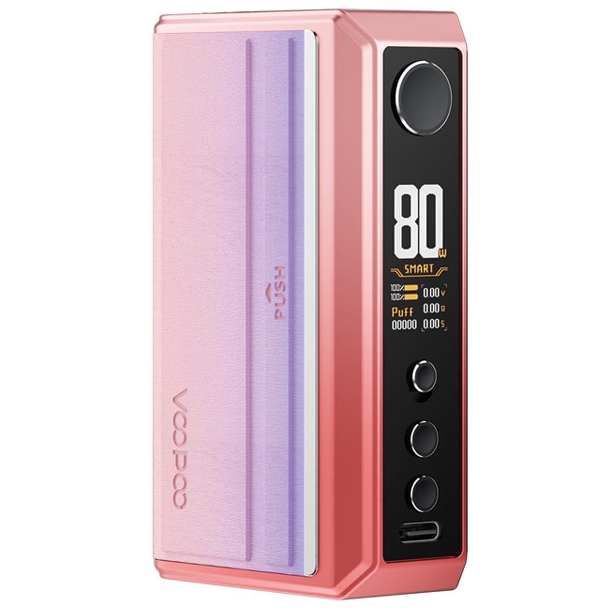 Mod Drag 5 VOOPOO 177W Rose la haute précision avec socle base 510