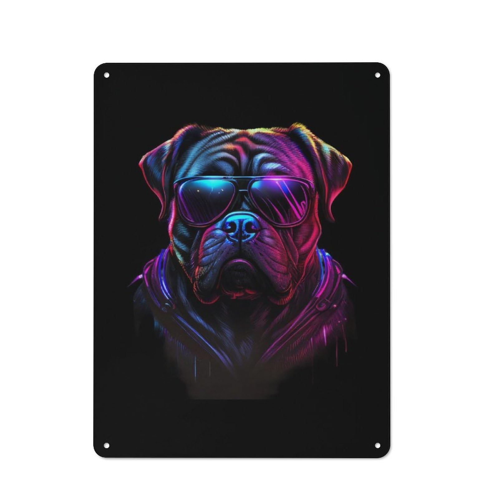Junmoney Bullmastiff Tin Wall Plaque 40X30cm With For Pub Or Café, For Collectors Of Retro Metal Wall Decor