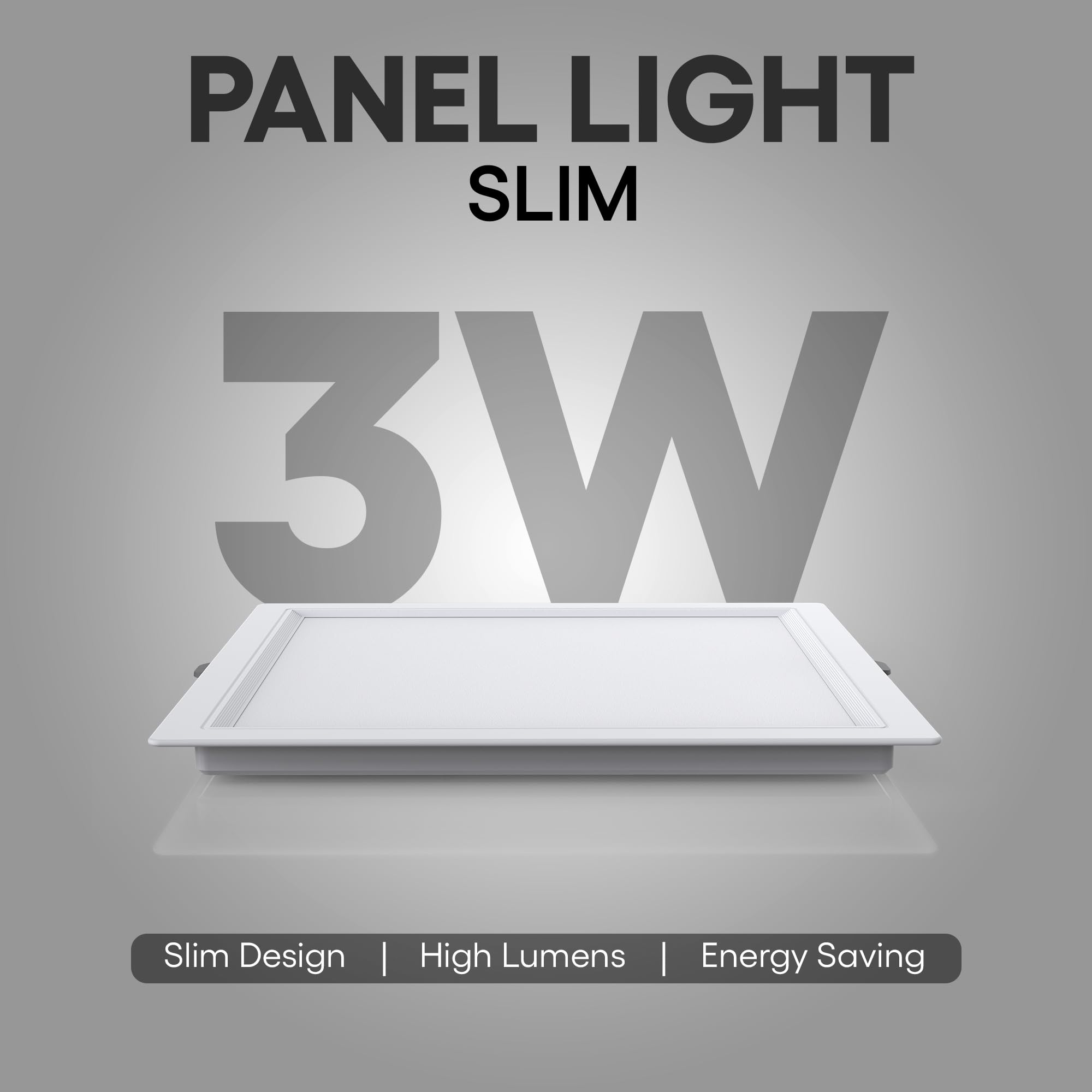 elleys' Hi-Fi OLLO 6 watt Slim EDGELIT Led Panel Light for Celling |Energy Saving | Up to 6.5 kV Surge Protection |False Ceiling Lights | Cool White Light |BIS Certified |Square led Light_Pack of 4 4