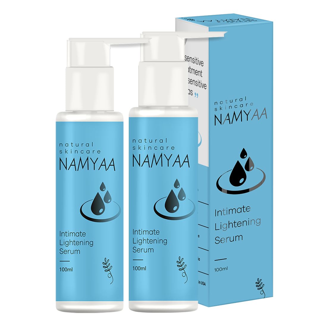 Namyaa Intimate Serum |Pack of 2,200Ml | For Dark Bikini Area | Inner Thighs | Intimate Moisturizer | Helps in Bad Odour and skin brightening