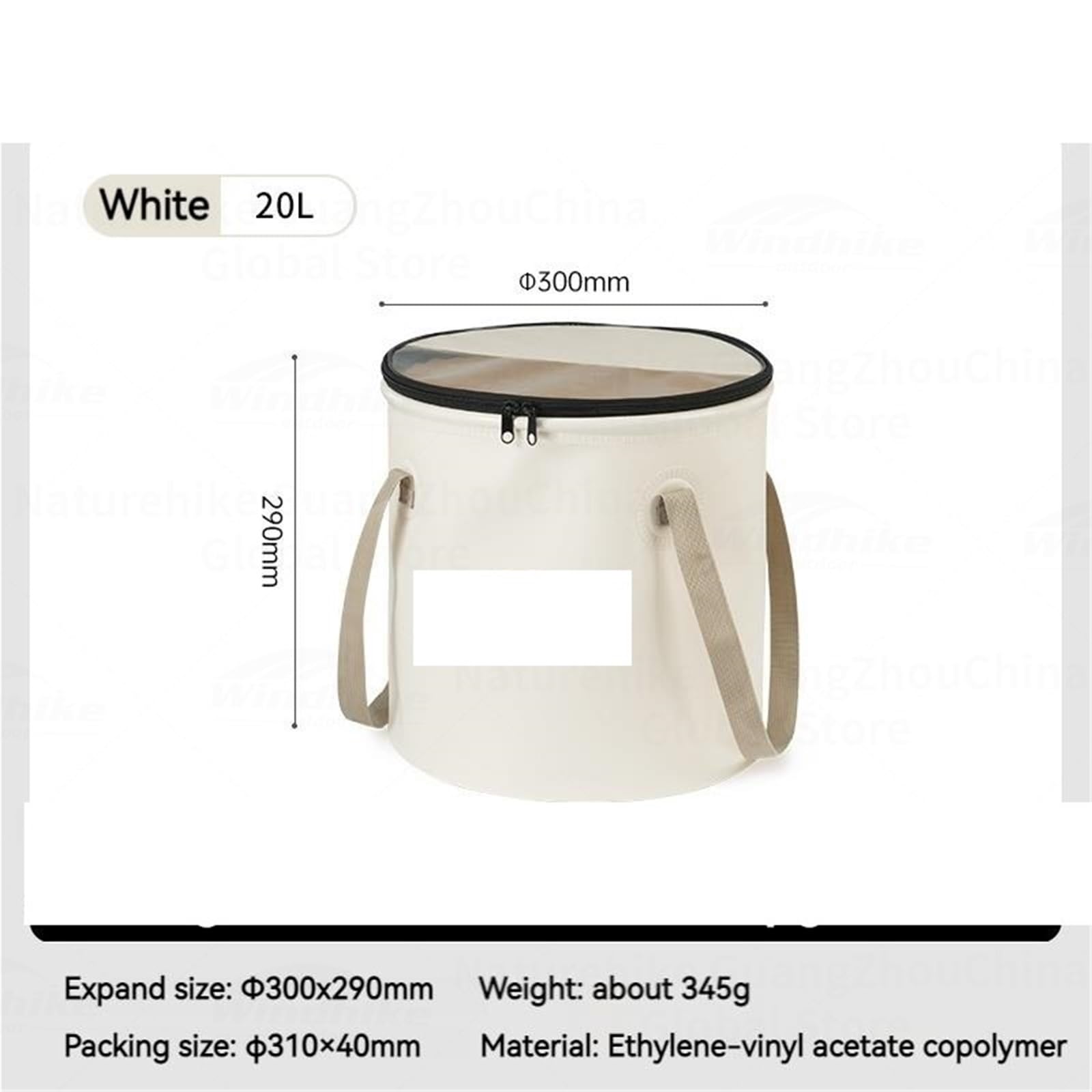 Seau De PêChe Pliable Seau à Eau Rond Pliable avec Couvercle 10 L/20 L, idéal for Les Voyages, Le Camping, Pique-niques, la Plage, pêche