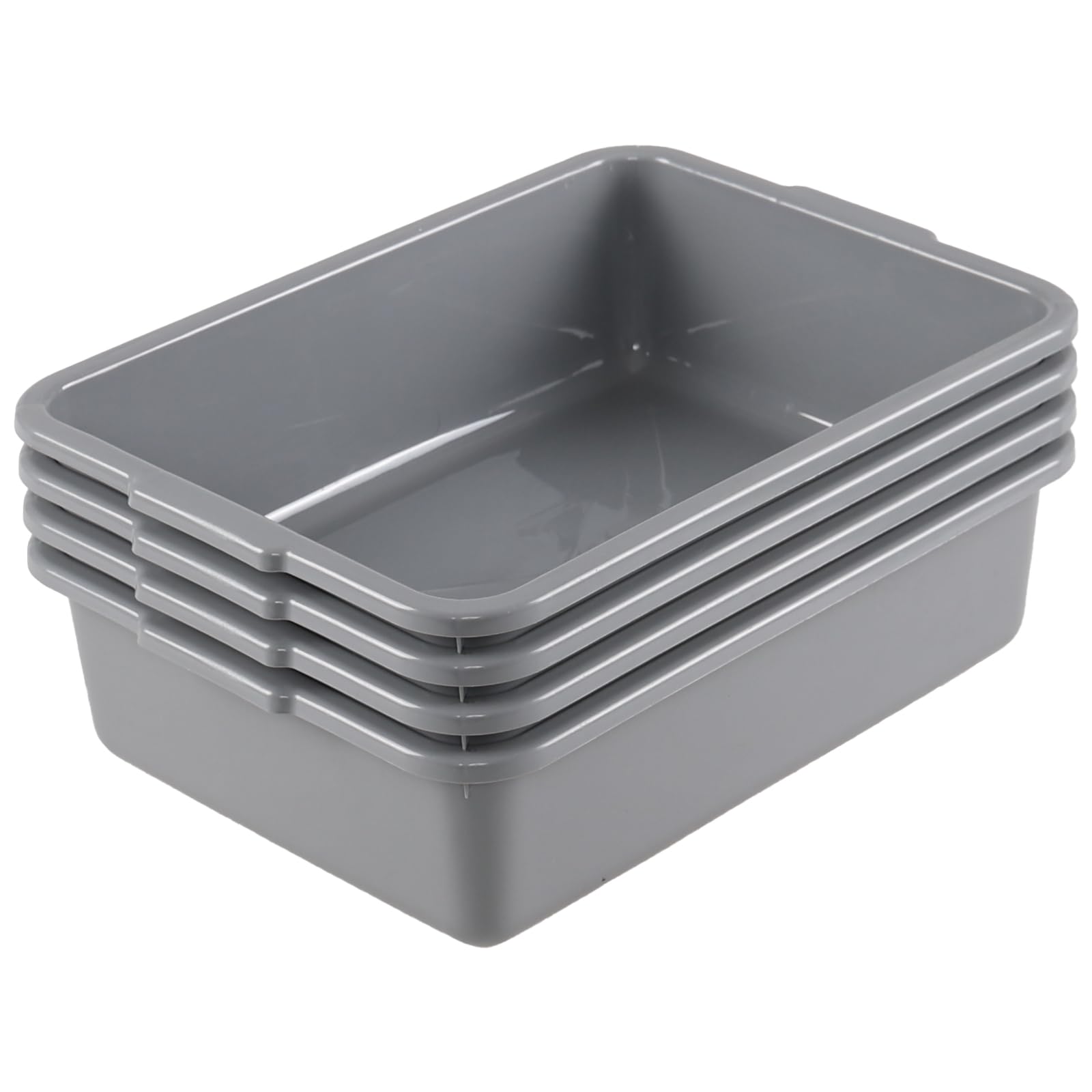 Grigio Commercial Bus Tubs, 4 pezzi, piatto in plastica (8 L)