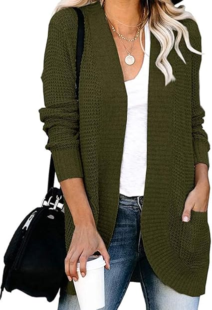 green ladies cardigan