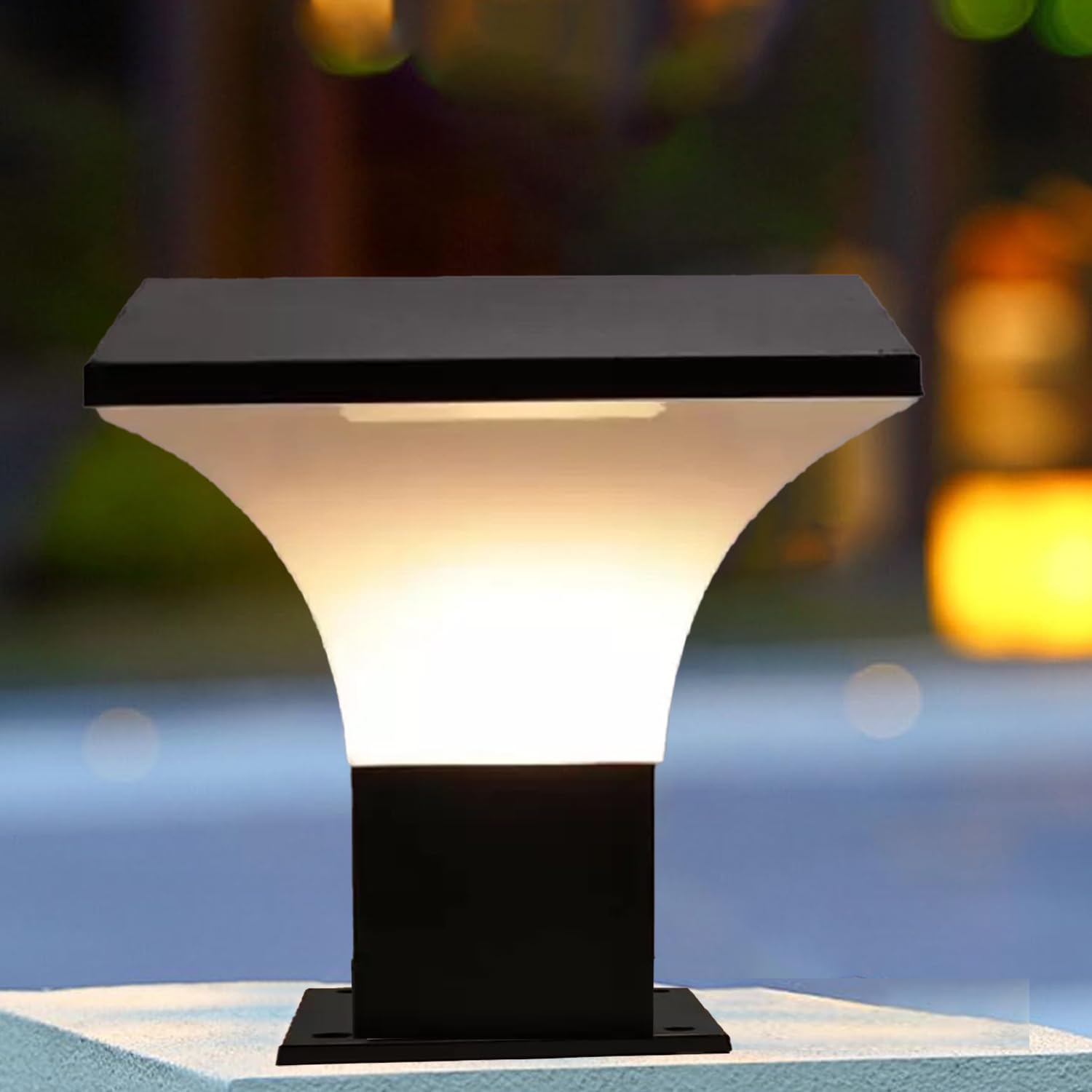 DarkVision Metal and PVC Main Gate Light Waterproof Garden Pillar Lamp Weatherproof Exterior Lighting Fixture Outdoor Lamp for Entrance, and Home Decor (Without Bulb)-image-15