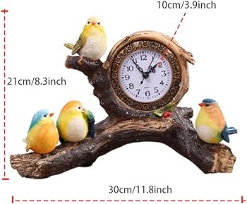Amazon.co.jp: 装飾ホームファッション卓上時計、創造的な人格鳥