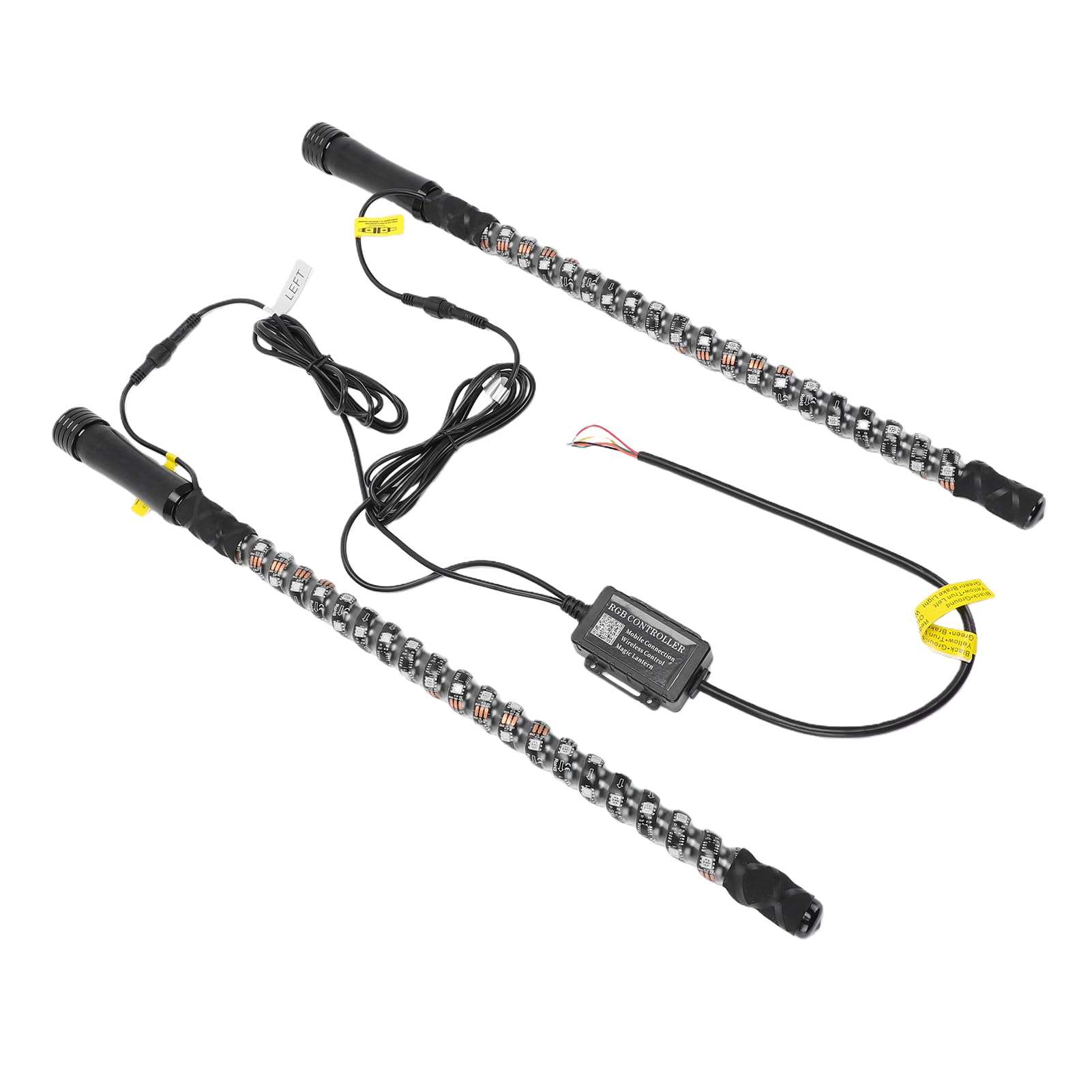 Yctze Bicz LED RGB 2 szt. Wysoka jasność Bluetooth Pilot Aplikacji Sterowanie muzyką Synchronizacja Muzyki Dynamiczne Gonienie Efekty Płynięcia dla UTV ATV Ciężarówka Terenowa 0,6
