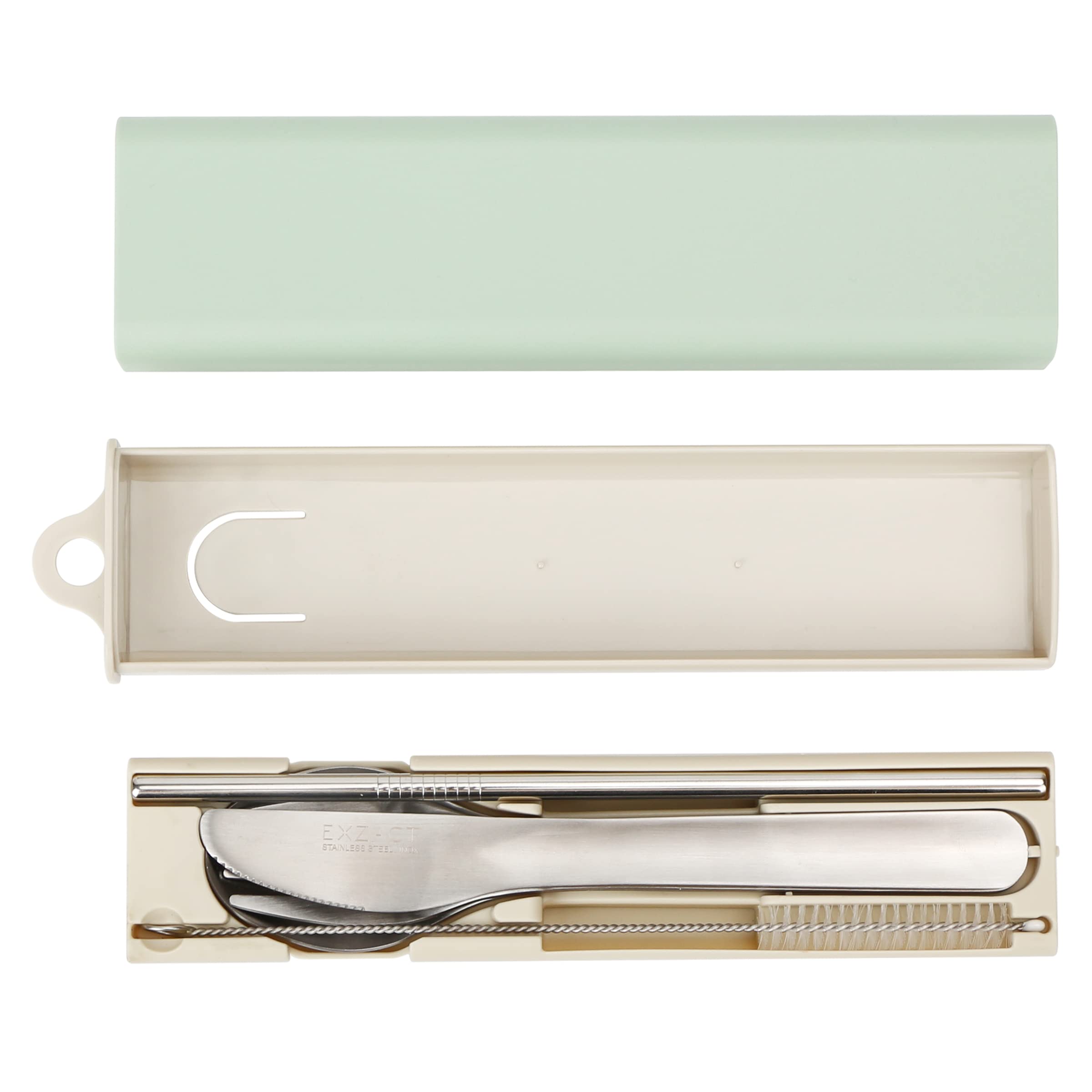 Set Bacchette E Cucchiaio In Acciaio Inox 18/10 EXZACT - Con Custodia, Lavabile In Lavastoviglie - Ideale Per Bento, Viaggi, Ufficio - Foto 8