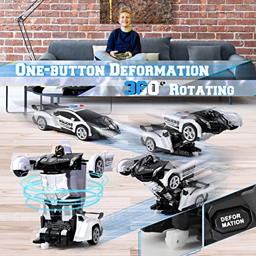 Dolanus Remote Control Car - Transform Robot RC Cars Contains All Batteries: One-Button Deformation and 360 Degree Rotating Drifting, Present Christmas Birthday Gift for Boys/Girls - Image 4