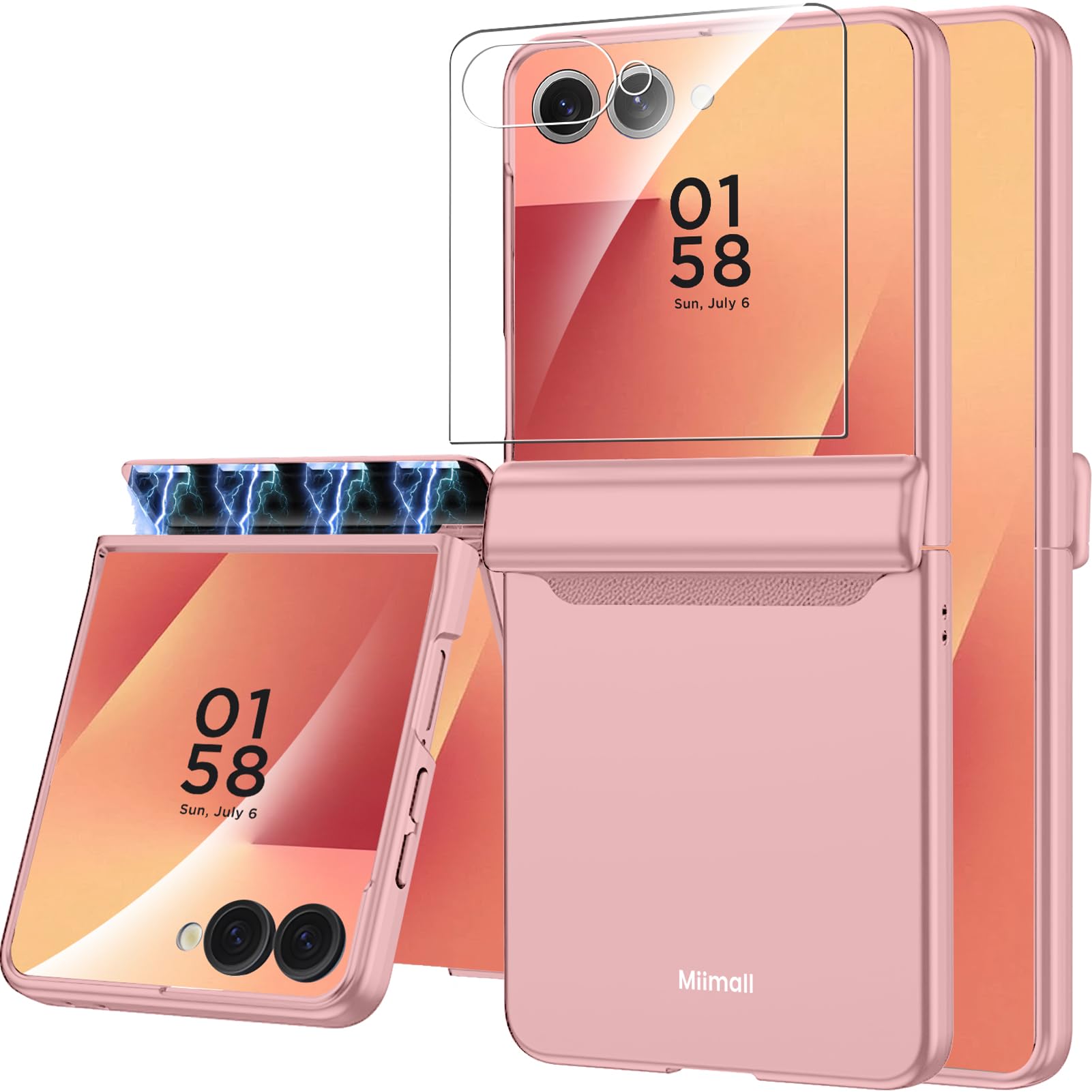 Coque de téléphone pour Z Flip 7 Miimall fine avec charnière premium - 8