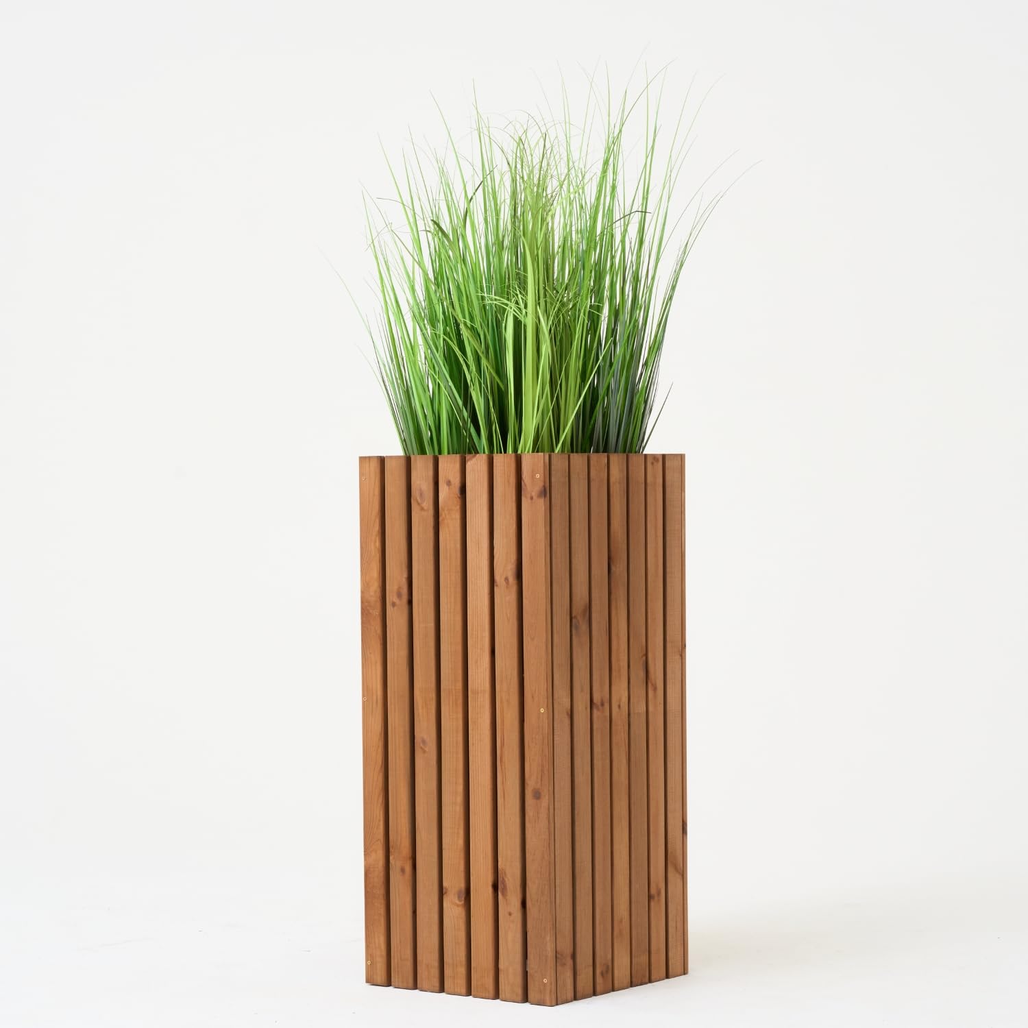 Macetero para Uso en Interiores y Exteriores, Maceta de Madera con Inserto de plástico para Plantas de 18 L, Maceta Cuadrada para balcón o Patio (36 x 36 Pulgadas de Alto, 80 cm)