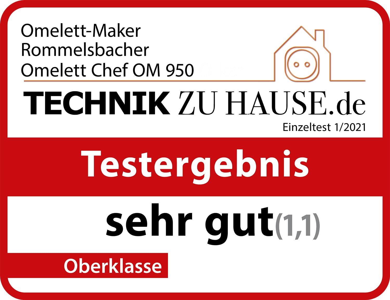 ROMMELSBACHER Omelett Chef OM 950 - Custodia Cool Touch per 2 omelette, rivestimento antiaderente, timer da 20 minuti, display LED, spie di controllo, grondaia, 950 Watt