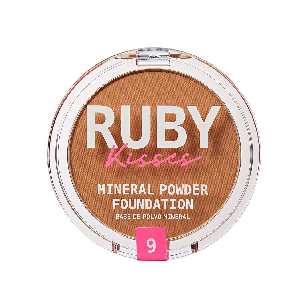 Amazon.com : Ruby Kisses Mineral Pressed Powder Foundation, Medium