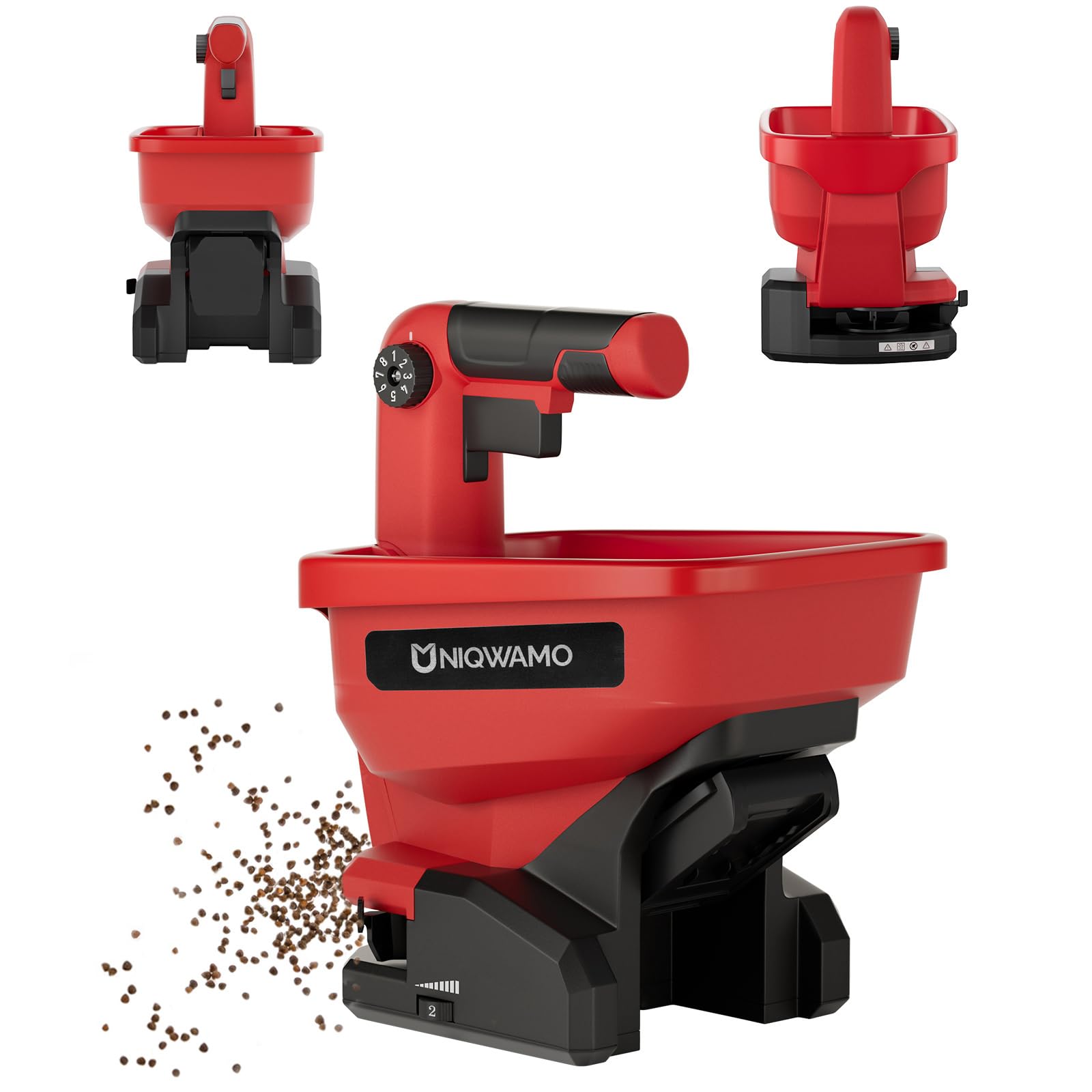 Handheld Grass Seed Spreader Compatible for Milwaukee 18V Li-ion Battery, Available Year-Round, Grass Seeds, Rock Salt (Battery not Included)