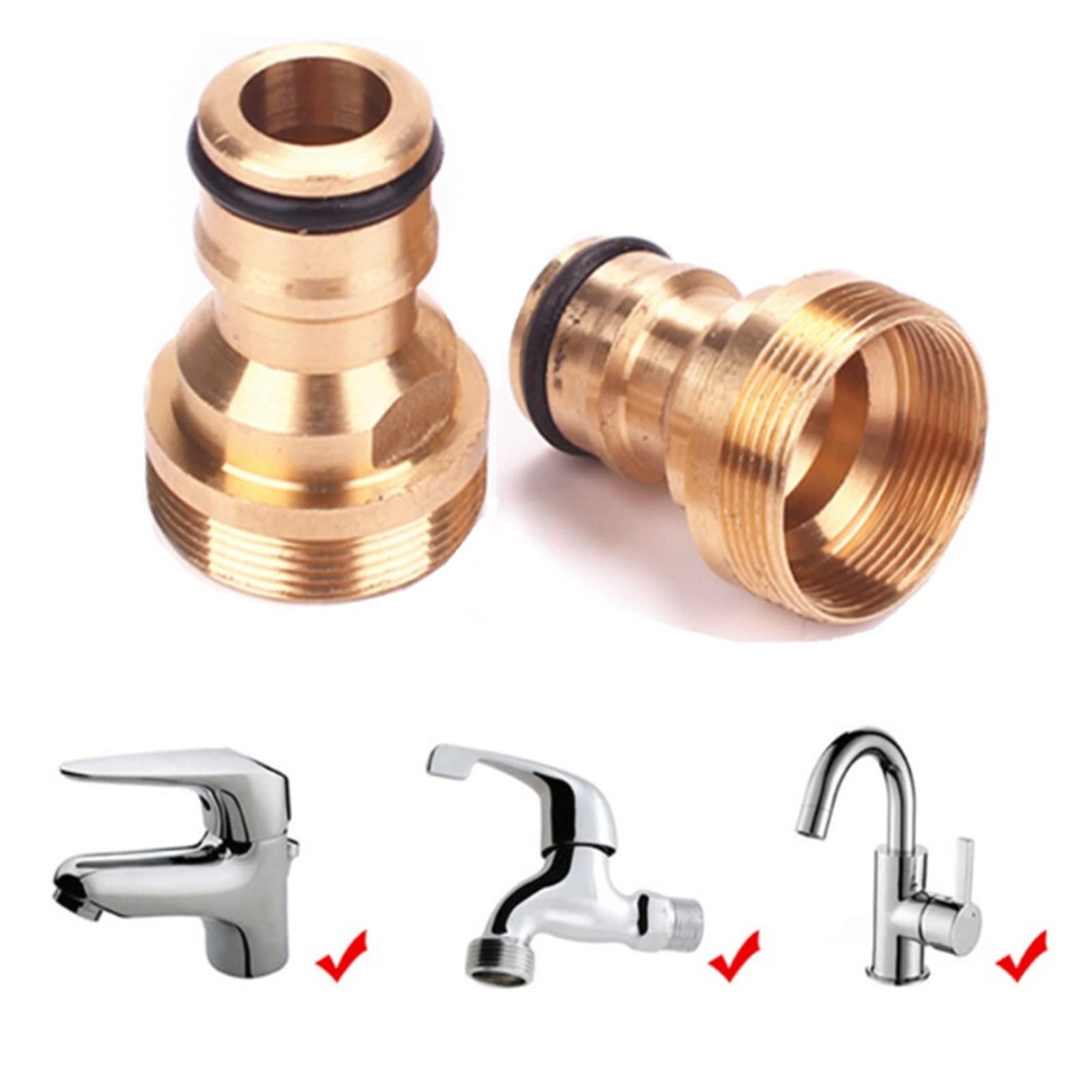 resistir extremos de alta presión y temperatura Conector de grifo de lavabo de cobre, extensor de grifo de jardín, conexión de lavado de tubería de agua, adaptador de grifo de latón, accesorios de int