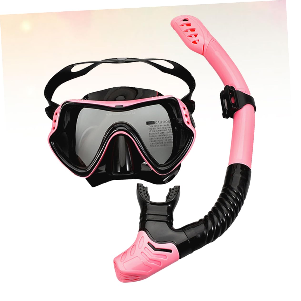 Gafas De Buceo y Esnórquel para Adultos Conjunto De y Tubo De Diseño De Ventana Única Antivaho y Color Rosa Marco