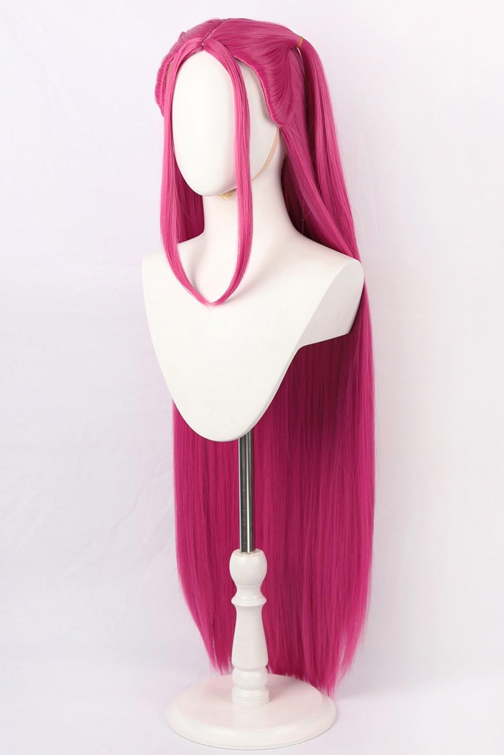 PORSMEER Parrucca Costume Cacciatori di Demoni Mira, parrucche per cosplay, lunghe, lisce, rosa acceso, accessorio per capelli per donne e ragazze (Demon Hunters-Mira)