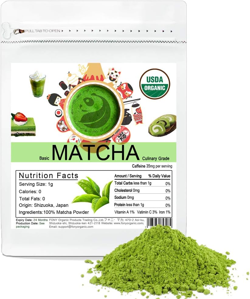 HealthyOrigin Organic Matcha Green Tea Powder Loose Tea 16 Oz