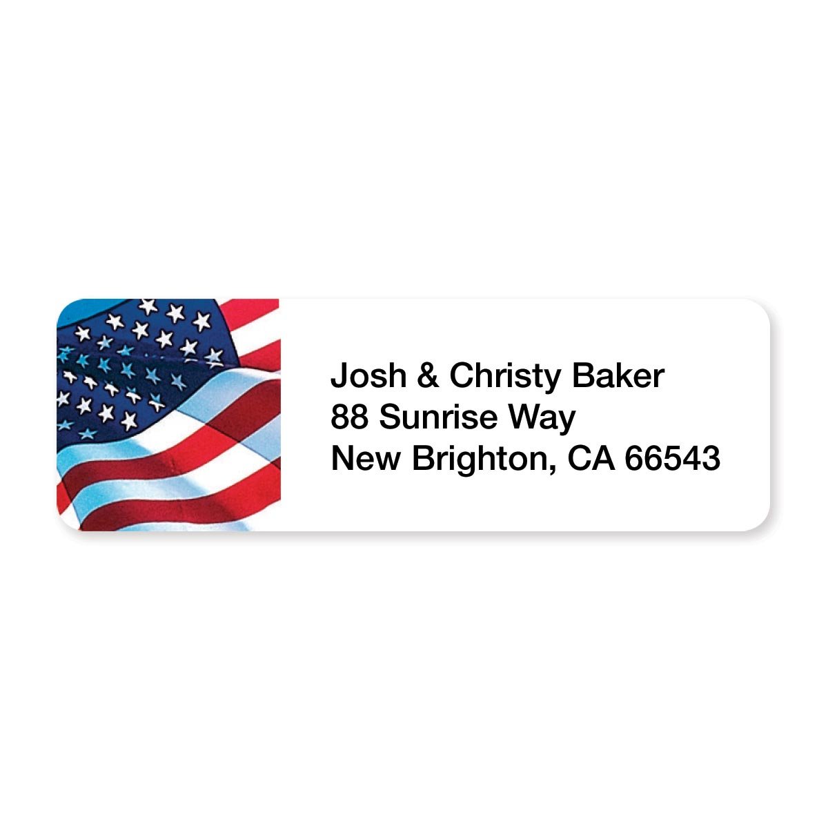 Personalized American Flag Set of 215 Sheeted Address Labels