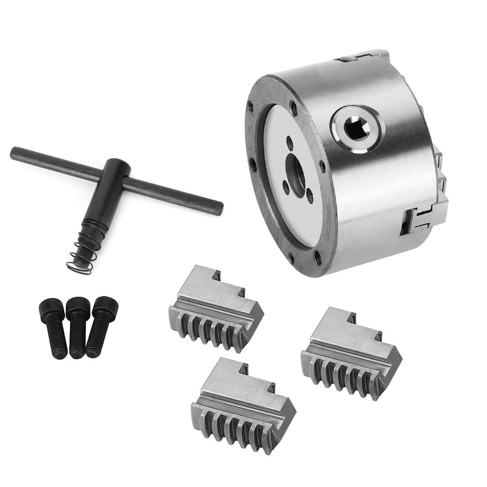 Haofy Metalowy Uchwyt Tokarski 100mm 3-szczękowy Uchwyt Tokarski Części do Tokarek Półstaliowych Akcesoria do Maszyn Tokarskich