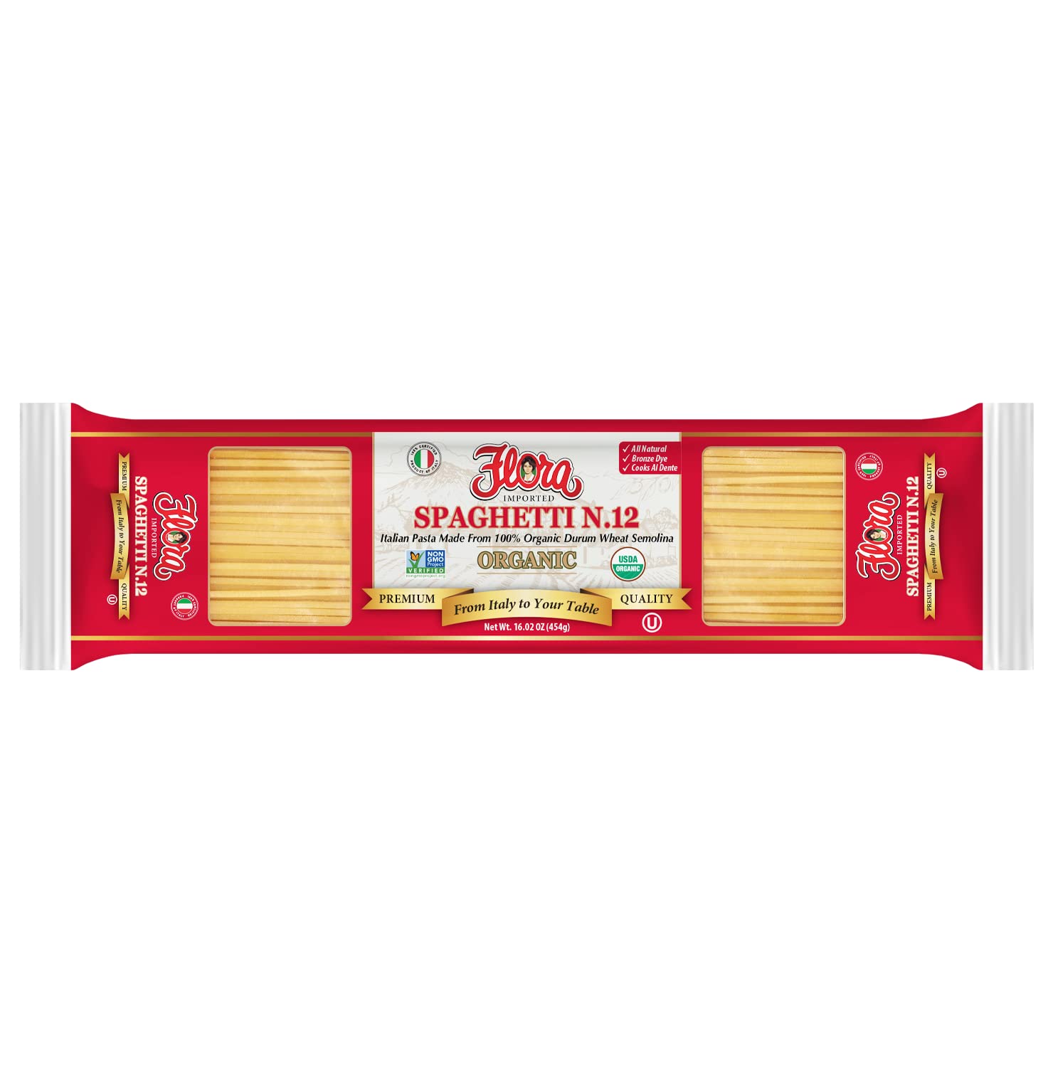 Flora Fine FoodsSPAGHETTI ORGANIC- (BRONZE DIE)USDA Organic