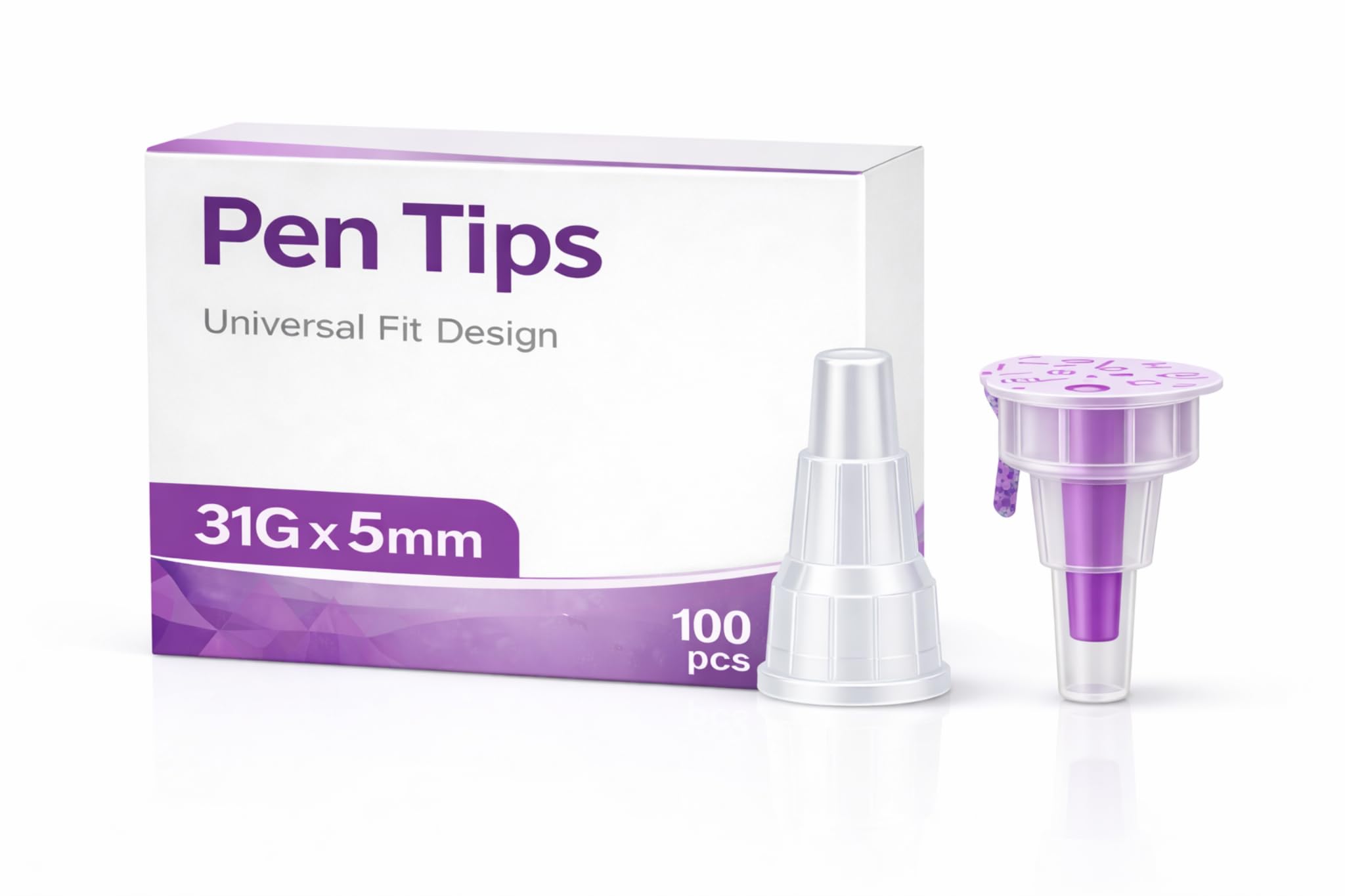 Pennarelli usa e getta sterili 31G (0,25 x 5 mm) – 100 pezzi imballati singolarmente, universalmente compatibili, per laboratorio, industria e cosmetici