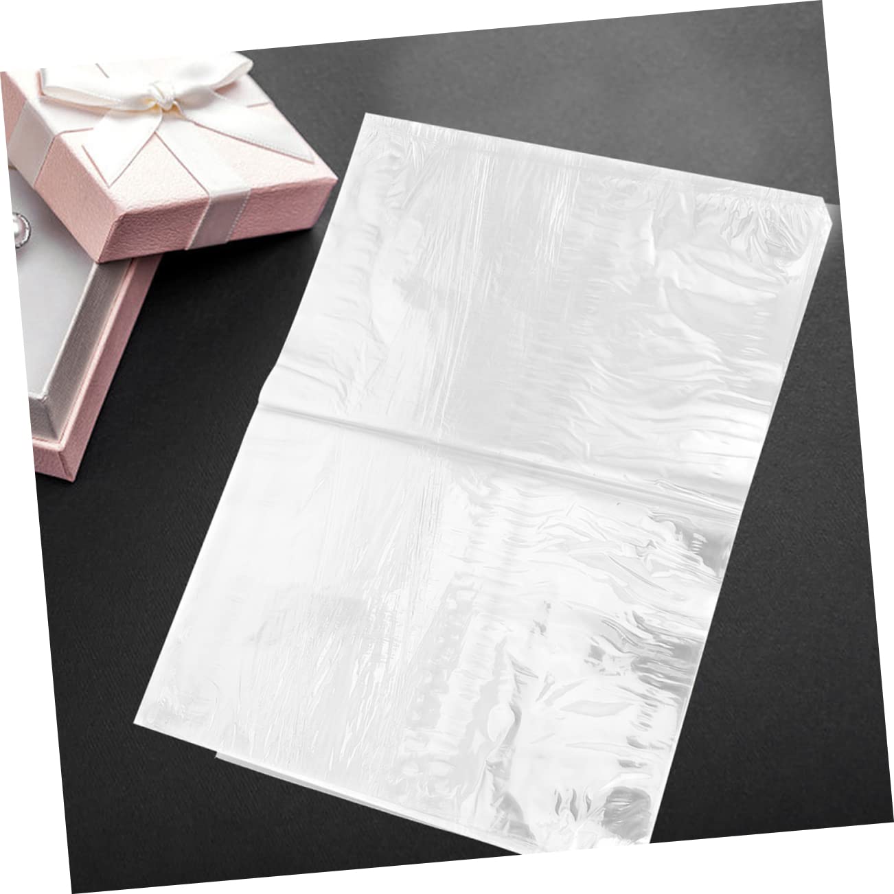 100pcs Heat Shrink Wrap PVC Film Bags Easy Access Sealing Tidy Storage Organizer