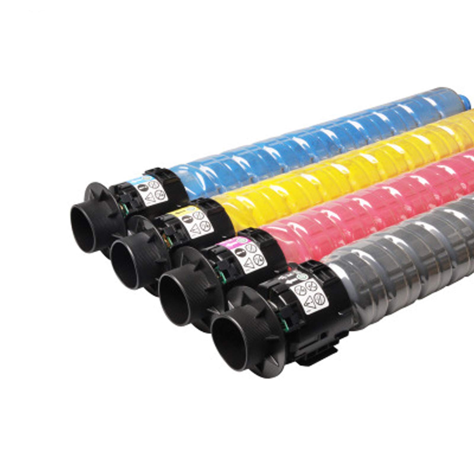 Części drukarki- Do Ricoh C3504 Zamiennik kasety z tonerem do drukarki Ricoh C3004 3504 z chipem Czarny żółty Cyan Magenta Artykuły papiernicze i biurowe Akcesoria do drukarek laserowych Black2 Przyj