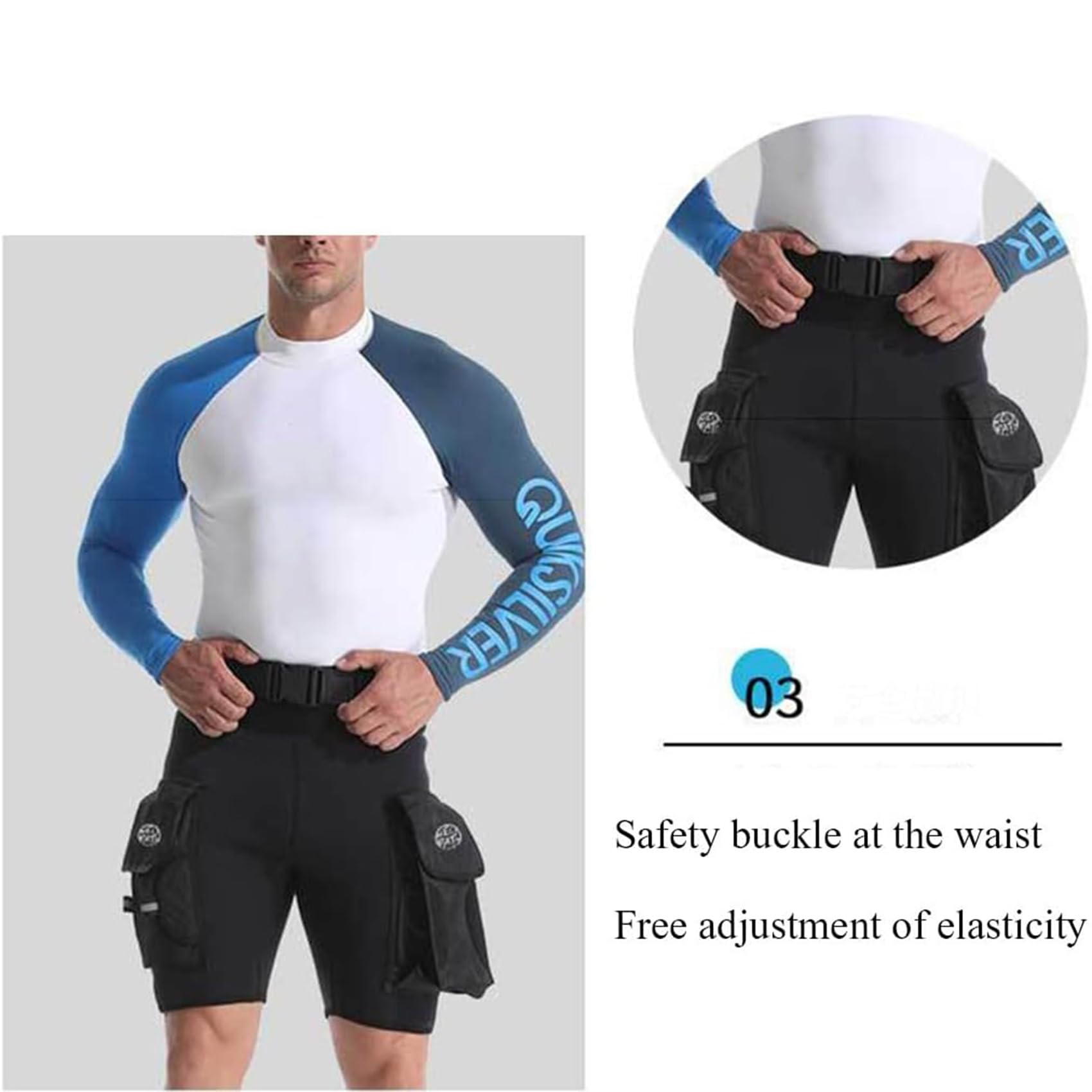 Pantaloncini Neoprene 1.5mm Uomo/Donna - Protezione UV Per Surf, Nuoto E Sport Acquatici