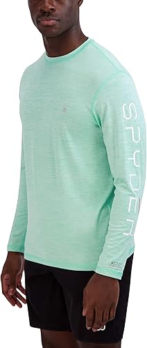 Miniatura 2 de Spyder Mens Long Sleeve Rashguard Quick-Dry Swim Shirt Sun Protection, Performance Top