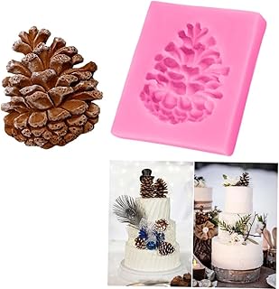 Abaodam Moldes De Silicone Moldes De Fondant De Para Gelatinas Pinha Silicone Fazendo Cone 3D Silicone Natal Silicone Doces Pinha Molde De Bolo De Silicone Molde De Cozimento Fudge