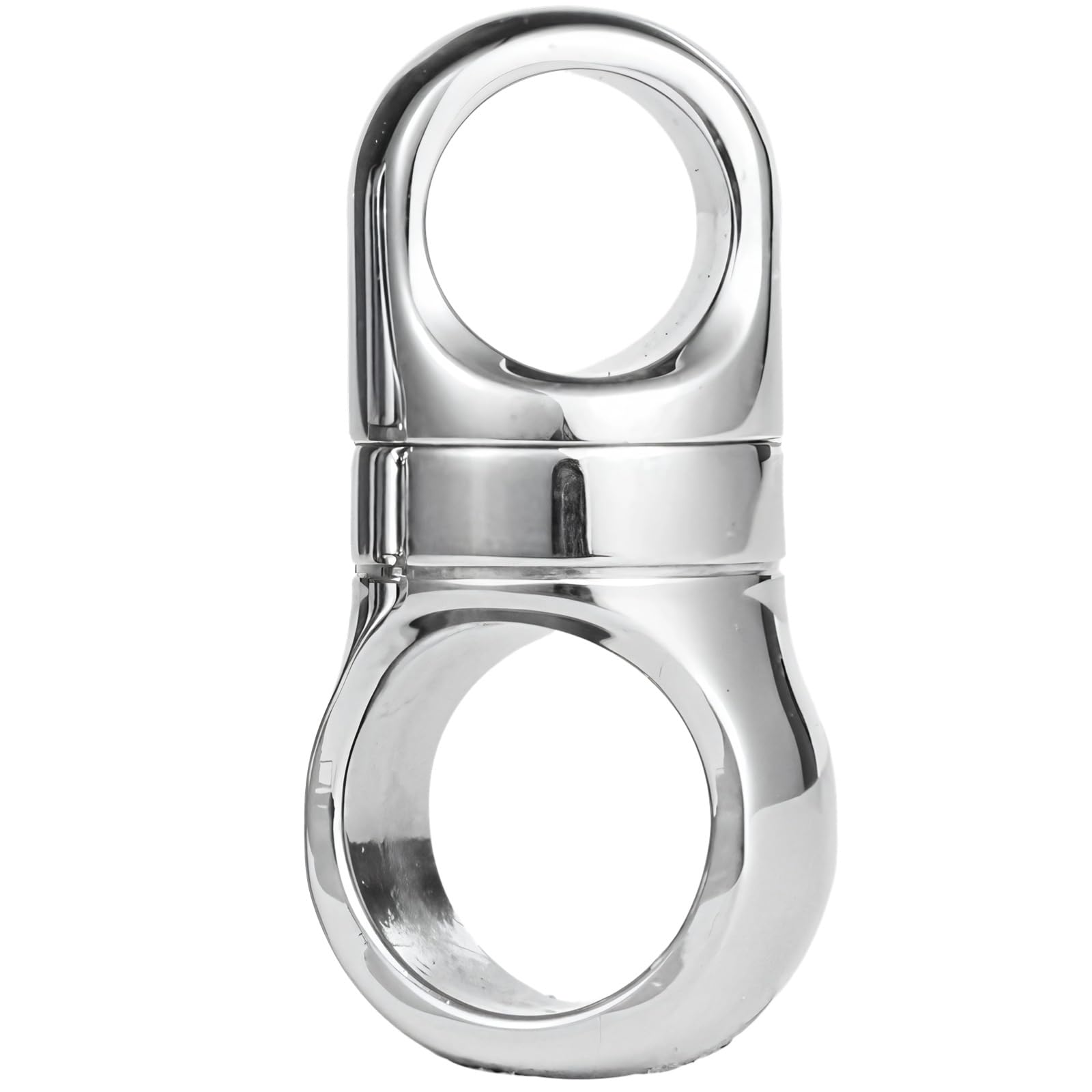 Porte-clés pivotant 360° en acier inoxydable et titane avec verrouillage