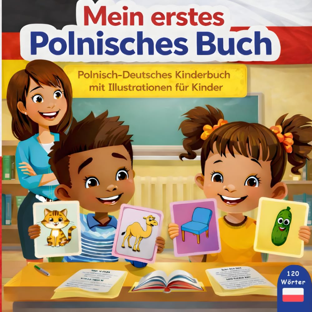 Mein erstes Polnischs Buch Polnisch-Deutsches Kinderbuch mit Illustrationen für Kinder: 120 wörter, Zweisprachiges Bilderbuch für Kinder