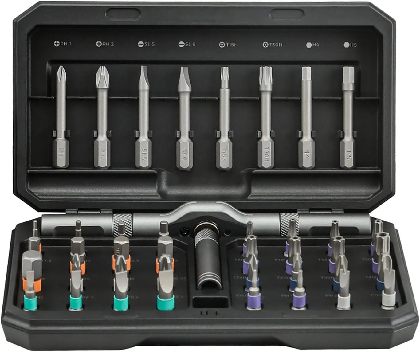 42 in 1 Magnetic Screwdriver Set, Multi Bit Ratcheting Repair Tool Kit with Storage Case, Portable DIY Screwdriver Set for Computer, Furniture, Bicycle, Watch, Eyeglass, Great Gift for Men