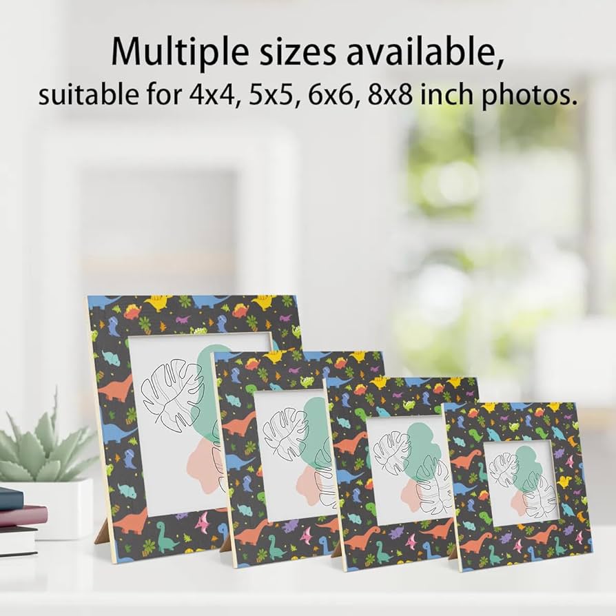 Amazon.com - XMNYGJ Colorful Dinosaur Paint 5x5 Picture Frame