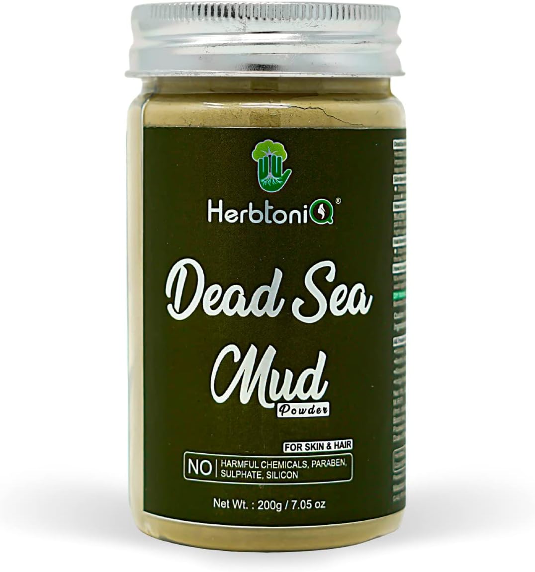 Organic Dead Sea Mud for Face Mask and Hair Mask - Natural Dead Sea Mud Powder pack, for Skin Detox and Rejuvenation - for Face Packs, Scrubs, Body Cleanser, Hair Care - for Men and Women 200g