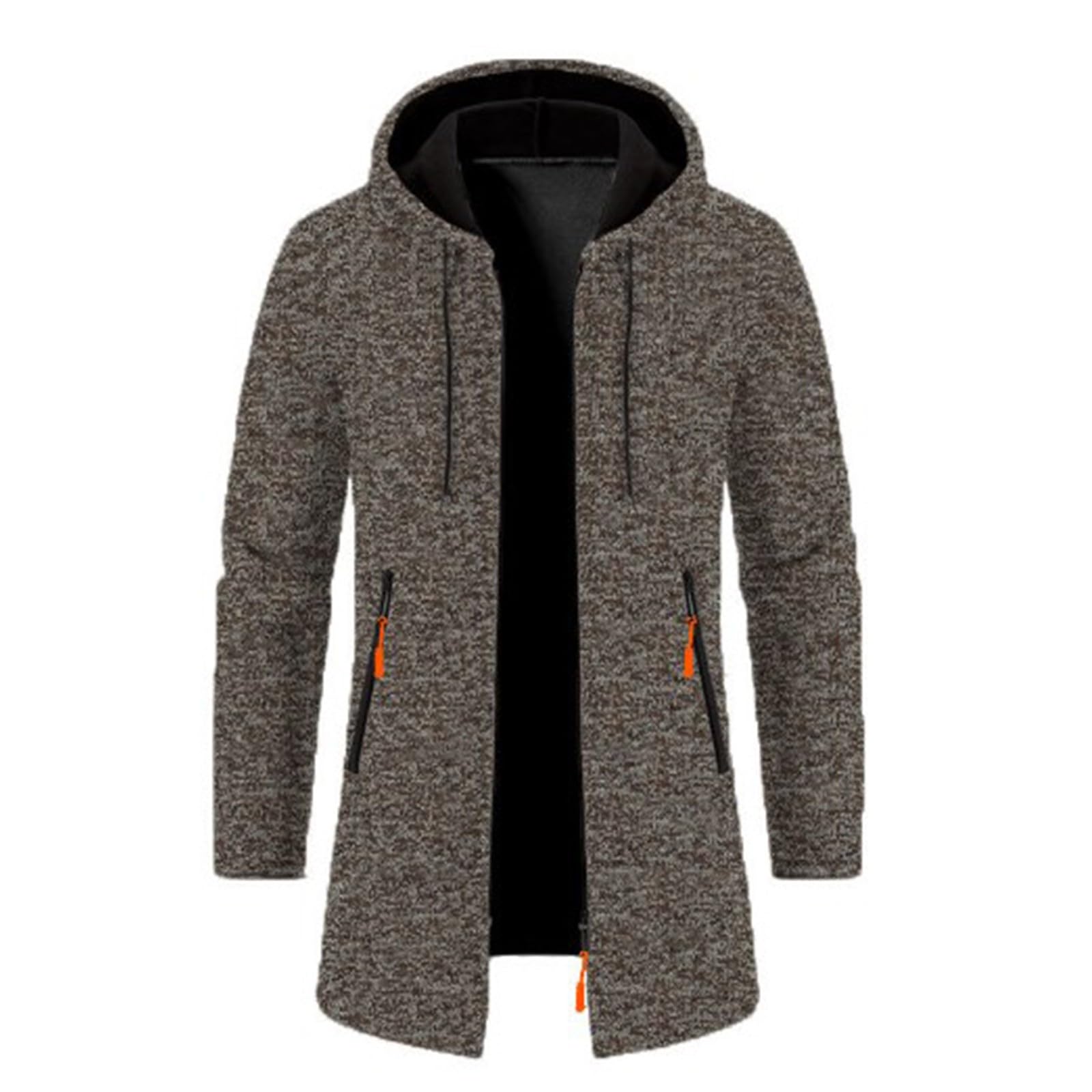 Cardigan Men's Long Sweat Jacket with Zip Knitted Winter Jacket Regular Fit Cardigan Large Sizes Coat Costume Jacket Winter Hood Jacket Lightweight Winter Coat Comfortable Knitted Coat 01