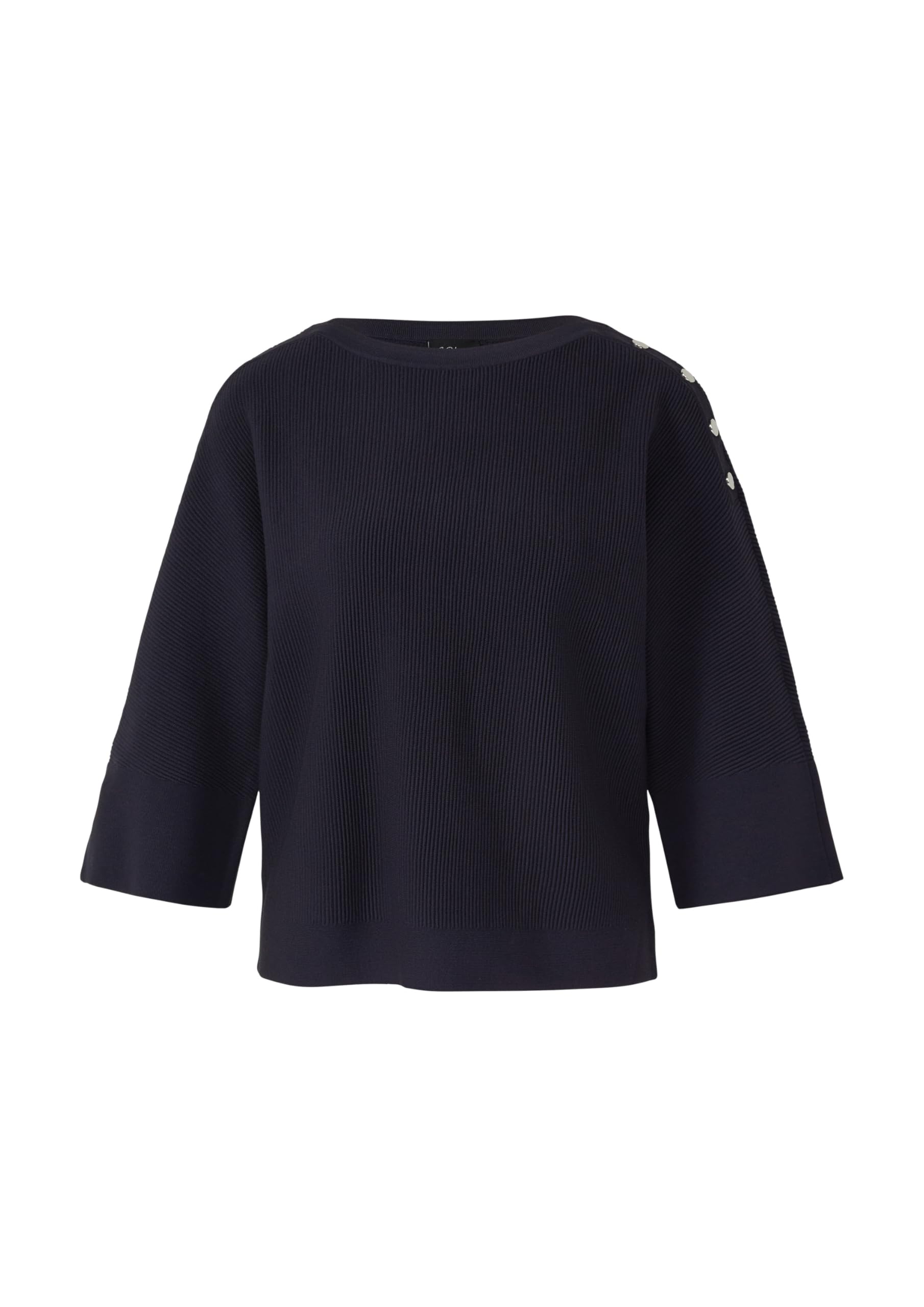 s.Oliver Strukturierter Pullover Relaxed Fit Zierknopfleiste