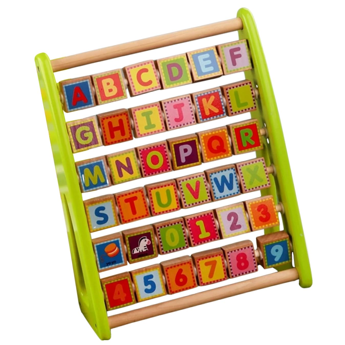 Toddmomy Lettere in Legno su Supporto Didattico Verde per Bambini | Giocattolo Educativo, Coordina Mano-occhio, Robustezza Elevata, per Bambini Piccoli
