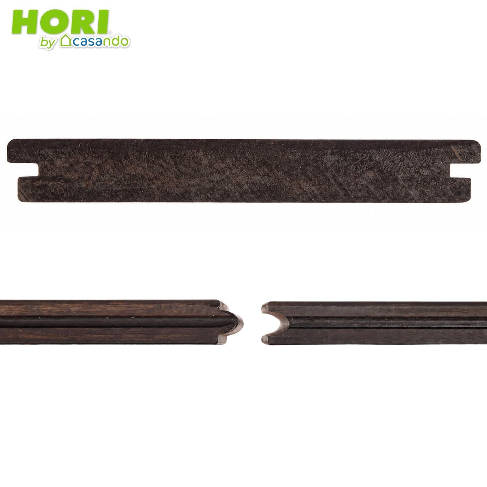HORI Terrassendielen Komplettset Eco-Thermo Bambus Terrassenholz Komplettbausatz Glatt Holzterrasse Set, inklusive Unterkonstruktion Aluminium Anthrazit 29 x 49 mm - Länge 185 cm - Fläche 44 m²