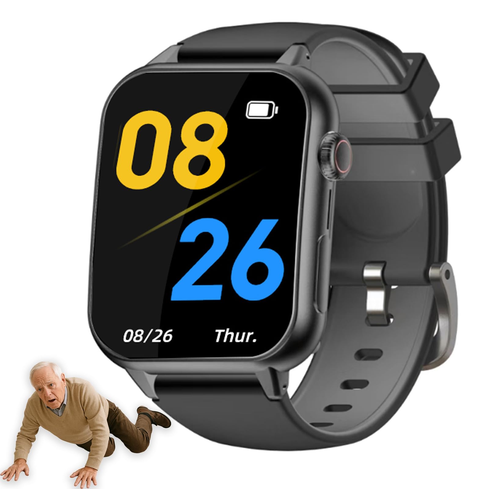 Localizzatore GPS Con SOS E Rilevamento Cadute Per Anziani – Bracciale IP67 Con Chiamate E Controllo Frequenza Cardiaca - 2