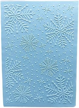 3D Plastic Embossing Folder Template Christmas and Winter Snowflakes Texture 5x7 Inch for Card Making DIY Scrapbooking Paper Crafting Handmade Crafts Scrapbooking Arts Supplies Scrapbook Decor