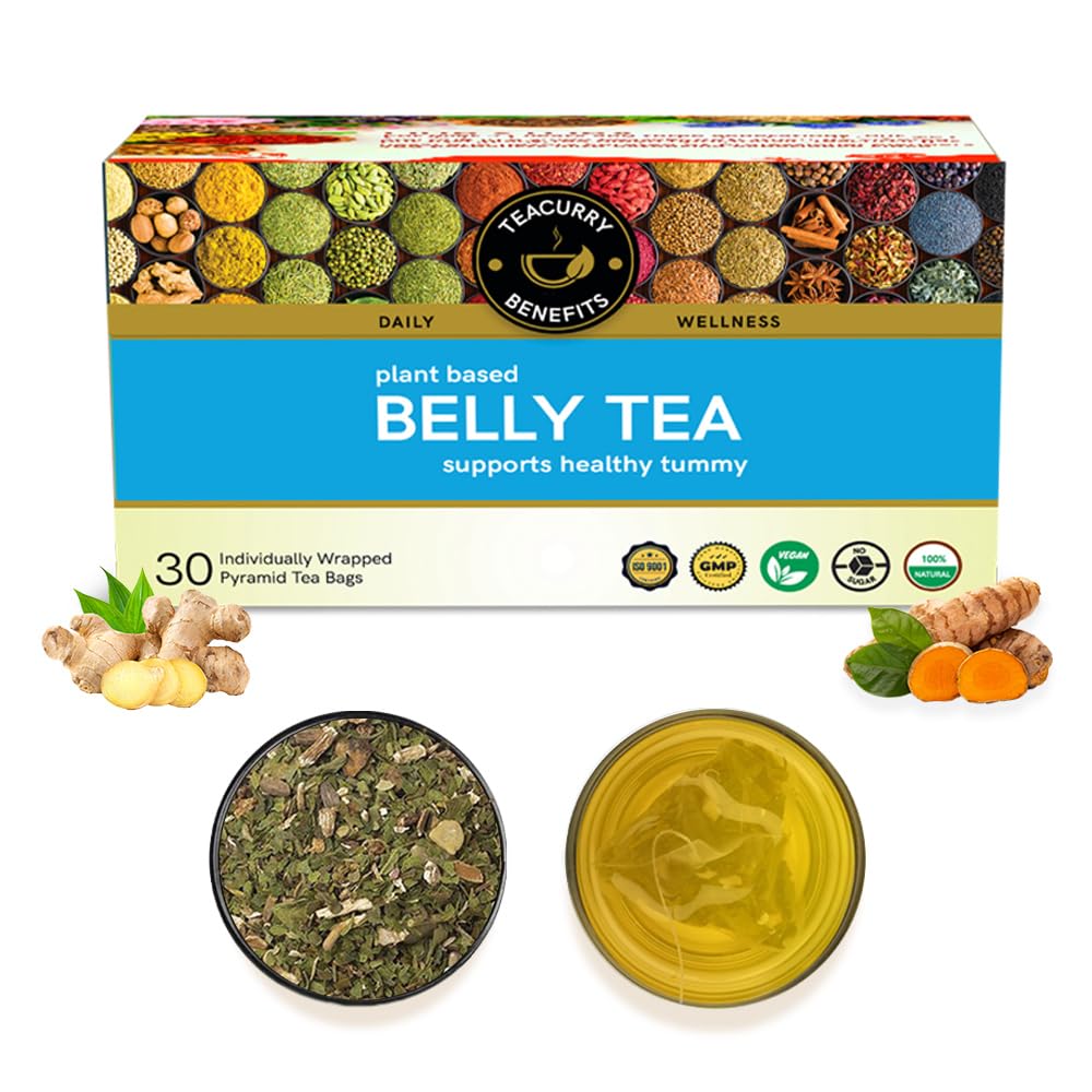 TEACURRY Belly Tea (30 Tea Bags, 1 Month Pack) - Helps with Weight Management around Belly Get Slimmer Waist | Men and Women (B0CVDP3GXC) Amazon Price History, Amazon Price Tracker