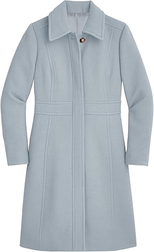 Miniatura 2 de Fisoew Abrigo elegante de un solo botonadura para mujer, abrigo de manga larga, abrigo de invierno para trabajo y oficina