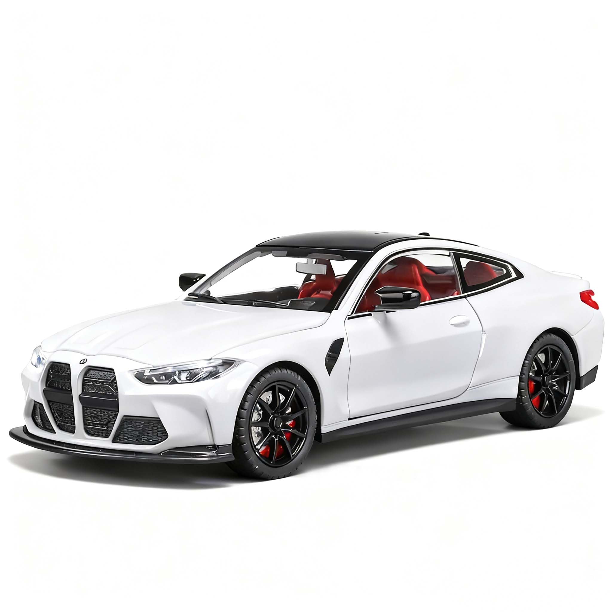 TGRCM-CZ 1/24 Compatibile con BMW M4, veicoli da tirare in lega di zinco con suono e luce per collezionisti e bambini dai 3 anni in su, regalo di compleanno (bianco)