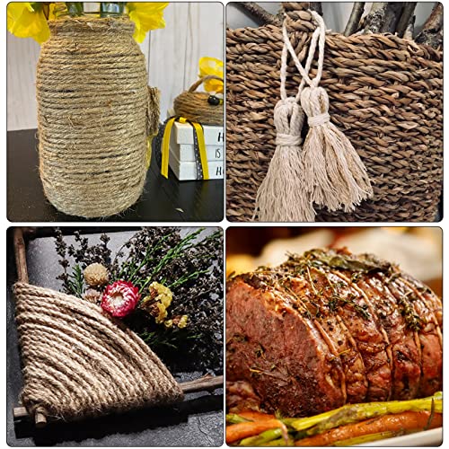 Jute Twine 5Mmx109 Yard 3 Strand, Munzong Natural Handmade 3 Twisted Burlap Jute Rope, Hemp String For Craft Wall Hanging Weaving Tapestry Diy Knitting Plant Hanger Gift Wrapping Decor(100M, Brown) #TOP5