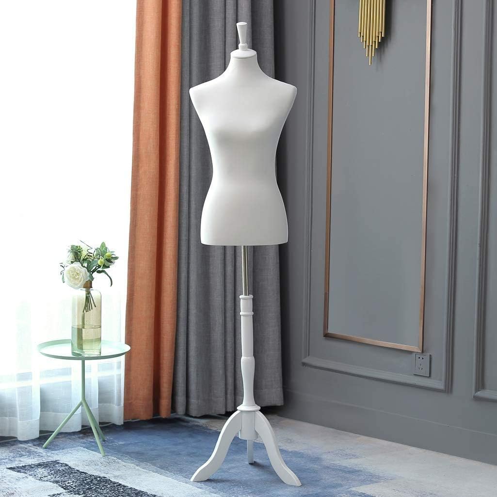 Loywe Schneiderpuppe Weiblich Schaufensterpuppe Damenbüste Schneiderbüste kleiderpuppe Büste Torso Gr.36/38 | 6016Weiß